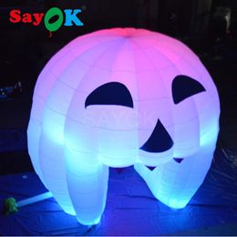 -Opblaasbare Halloween-tent met LED-licht Pompoentent Feestshows Festivals Evenementen Decoratie 5m