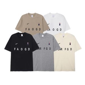 T-shirts voor heren Polo's Nieuwe zomer FOG double-track T-shirts voor heren nichemerk American loose couple puur katoenen T-shirt met korte mouwen voor heren en dames