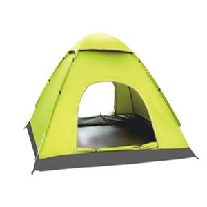 -Nouvelle qualité camping en plein air 2 personnes 2 portes double tige en fibre de verre étanche tente portable CTS002283J