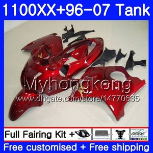 + Réservoir rouge perle pour HONDA Blackbird CBR1100 XX CBR1100XX 96 97 98 99 00 01 271HM.12 CBR 1100XX 1996 1997 1998 1999 2000 2001 Carénages