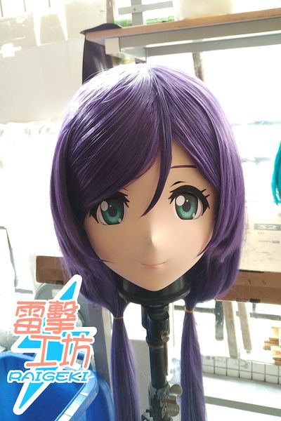 (MÁSCARA RK 16) Hecho a mano muchacha de las mujeres de silicona cabeza completa Máscara de Cosplay Kigurumi máscara máscaras Crossdresser BJD Kigurumi japonesa KIG Anime