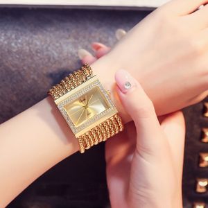 's Mode voor vierkante armband Diamond Dames Quartz Horloges