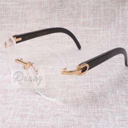 -vente de qualité monture de roue de luxe 8100903 Lunettes noires naturelles mode loisirs personnalisés Lunettes pour hommes et femmes Taille 54-1218O