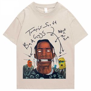 -Shirts Heren AstroWorld ons oversized shirt heren dames1 1letter print shirts hiphop streetwear ASROWORLD T-shirt