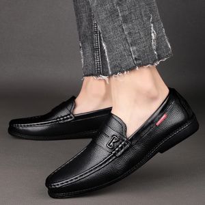 `` Chaussures S Qualité authentique en cuir élevé décontracté imperméable Muis de taille plus taille mocassins confortables chaussures de conduite hommes hommes 2 55 HOES IZE HOES