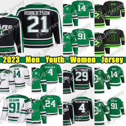 '' Stars ''14 Jamie Benn Reverse rétro Retro Hockey Jersey 21 Jason Robertson 18 Max Domi 91 Tyler Seguin 4 Heiskanen Esa Lindell ROOPE Hintz Mike Modano Jake Oettinger Jerseys