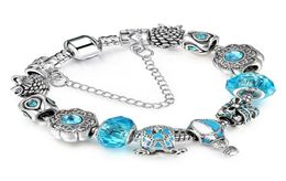 -L de estilo Aéreos azules Aleado de balón Big Hole Bead Bead Bead Stye European Diy Jewelry1805736