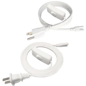 (Interruptor) Accesorios de iluminación Cables de enchufe de EE. UU. de 3 clavijas o cable de alimentación de CA de tubo de luz LED T5 T8 integrado