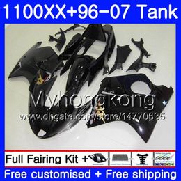 + Tank voor Honda Blackbird CBR 1100xx CBR1100 XX stock Black Hot 02 03 04 05 06 07 271hm.38 CBR1100XX 2002 2003 2004 2005 2006 2007 Valerijen