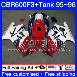 + Réservoir Pour HONDA CBR600FS CBR600RR CBR600 F3 1995 1996 Corps Stock rouge bleu chaud 289HM.77 CBR 600 F3 FS CBR 600F3 95 96 CBR600F3 95 96 Carénage