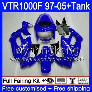 + Tank voor Honda Superhawk VTR 1000 F 1000F VTR1000 F BOGYS 56HM.140 VTR1000F 97 02 Fabrieksblauw 03 04 05 1997 2002 2003 2004 2005 Valerijen