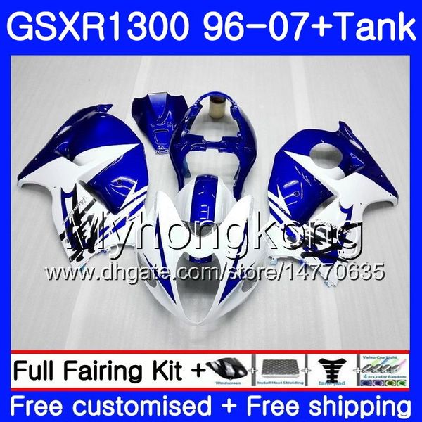 + Tanque para SUZUKI GSXR-1300 GSXR1300 96 97 98 99 00 01 Azul Blanco 333HM.88 Hayabusa GSXR 1300 1996 1997 1998 1999 2000 2001 2007 Carenados