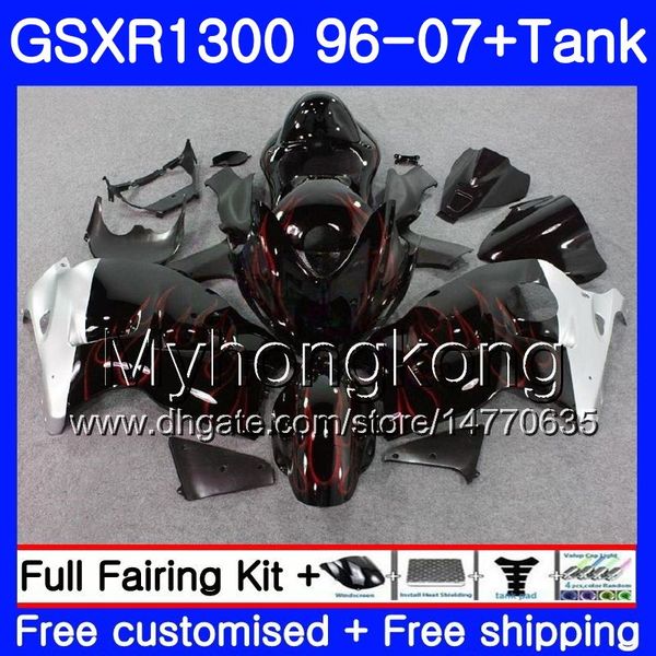 + Tanque para SUZUKI GSXR-1300 GSXR1300 96 97 98 99 00 01 333HM.77 Hayabusa GSXR 1300 1996 1997 1998 1999 2000 2001 2007 Carenados de llamas rojas