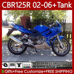 + Tank OEM-VALINGEN VOOR HONDA CBR 125R CBR 125 R CC CBR125R 2002 2003 2004 2005 2006 Lichaam 124NO.80 CBR-125 CBR125RR 02-06 CBR-125R 125CC 02 03 04 05 06 Carrosserie Blauw Zilver