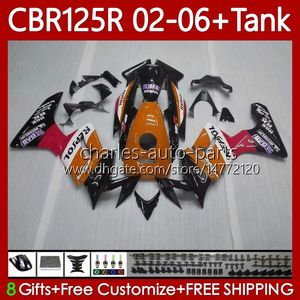 + Réservoir OEM Carénages Pour HONDA CBR 125R CBR 125 R CC CBR125R 2002 2003 2004 2005 2006 Repsol Blk Corps 124No.95 CBR-125 CBR125RR 02-06 CBR-125R 125CC 02 03 04 05 06 Carrosserie