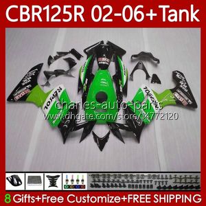 + Tanque Carenados OEM para HONDA CBR 125R CBR 125 R CC CBR125R 2002 2003 2004 2005 2006 Cuerpo Repsol verde 124No.95 CBR-125 CBR125RR 02-06 CBR-125R 125CC 02 03 04 05 06 Carrocería