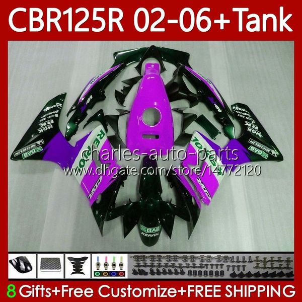 + Réservoir OEM Carénages Pour HONDA CBR 125R CBR Repsol violet 125 R CC CBR125R 2002 2003 2004 2005 2006 Corps 124No.85 CBR-125 CBR125RR 02-06 CBR-125R 125CC 02 03 04 05 06 Carrosserie