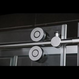 6.6ft bypass roestvrijstalen decor schuifdouche schuur deur hardware kamer kit