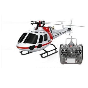 (Con 2 baterías) Original WLtoys XK K123 6CH Sin escobillas AS350 Escala 3D6G Sistema RC Helicóptero RTF Actualización V931 Juguete de regalo 220321