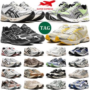 Asics Gel kayano 14 chaussures de course pour hommes et femmes gel NYC graphite Oyster Grey GT 2160 crème solaire avoine argent sterling 1090 blanc orange entraîneur pour hommes