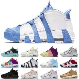 hommes femmes Uptempo Basketball Chaussures University Blue Bred Island Green Light Aqua Sunset mens trainer