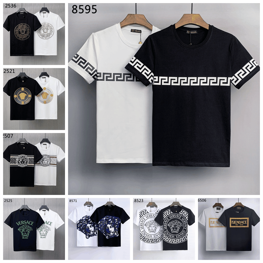 

24 colors -3XL Designers versage High Quality TOPS TEES Women's men's sweat T-Shirts Embroidery versaces hoodies pants bags polos balmains clothingc13, 20