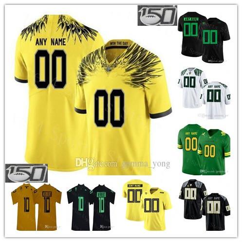 2019 Custom Oregon Ducks College Football Ed Jersey 8 Marcus Mariota 24 Kenjon Barner 29 Kani Benoit 41 Aidan Schneider Ncaa 150th