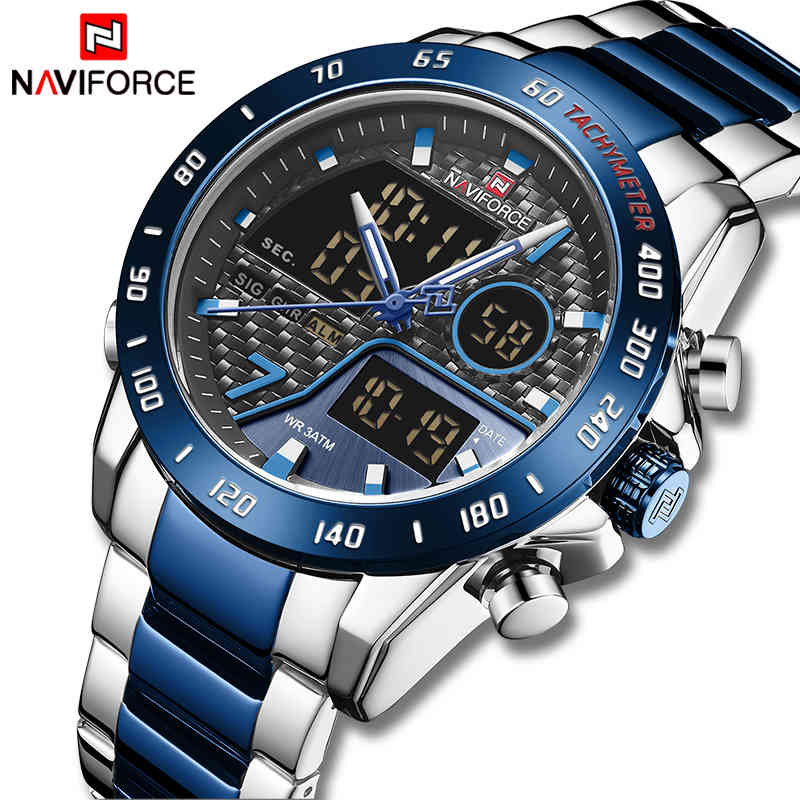 Naviforce Men Quartz Watch Led Military Sport Mens Armswatch Male Luminous Waterproof Mane Clock Date Watches Relogio Masculino 210517