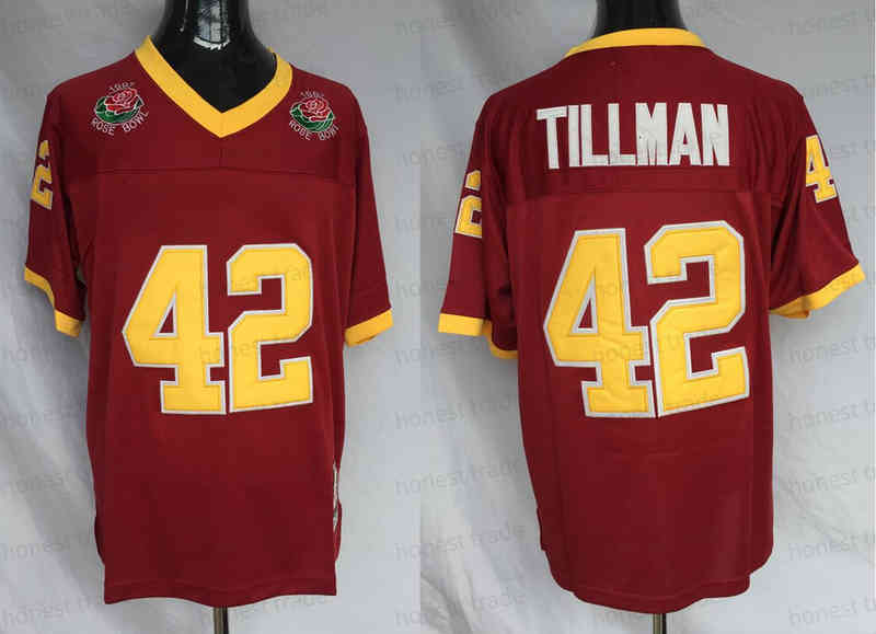 42 Pat Tillman Red 1997 Rose Bowl Vintage NCAA College Football Jersey University Herren genähte Trikots Fan Geschenk Top Qualität