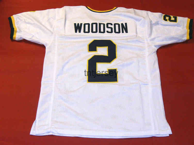 Mit cheap custom CHARLES WOODSON MICHIGAN WOLVERINES WHITE JERSEY STITCHED add any name number