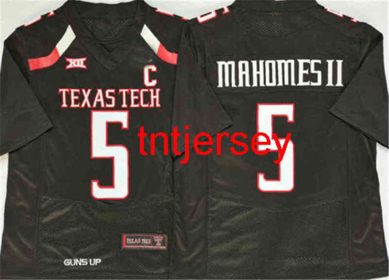MIT Billiga anpassade nya herrar Carolina Tar Heels Black #5 Mahomes II Football Jersey Men Women Youth Stitch Lägg till valfritt namn XS-5XL