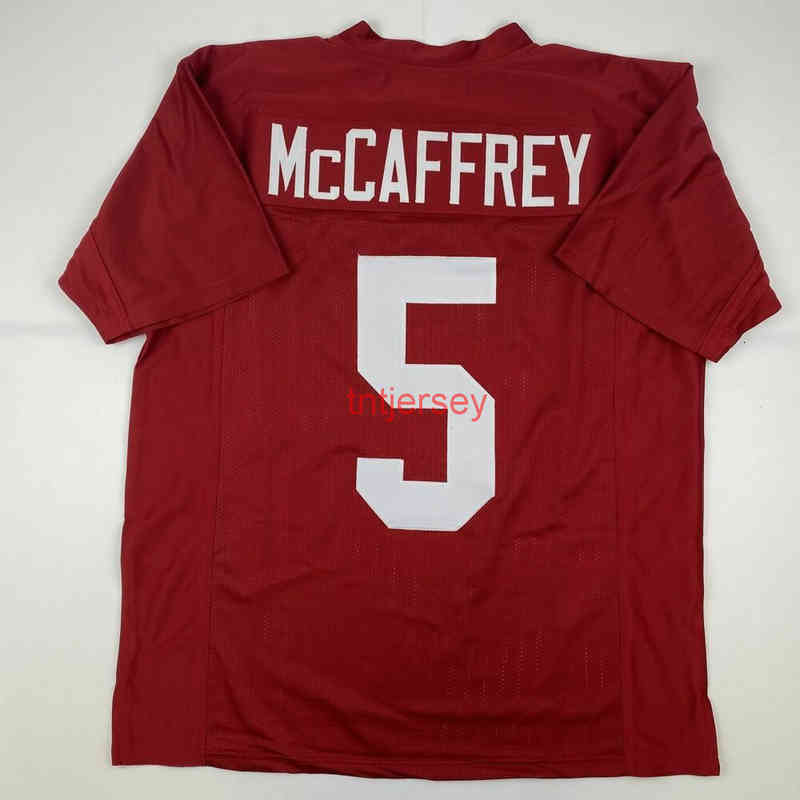 Mit CHEAP CUSTOM New CHRISTIAN MCCAFFREY Stanford Red College genähtes Fußballtrikot. Fügen Sie eine beliebige Namensnummer hinzu