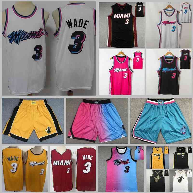 Maglie da basket da uomo S-2XL Maglia e pantaloncini Dwyane Wade