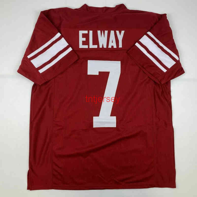 Mit CHEAP CUSTOM New JOHN ELWAY Stanford Red College Stitched Football Jersey ADD ANY NAME NUMBER