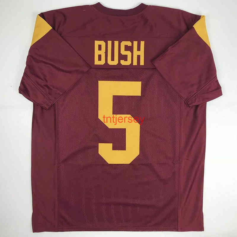 MIT Ucuz Özel Yeni Reggie Bush USC Red College Dikişli Futbol Forması Herhangi bir İsim Numarası