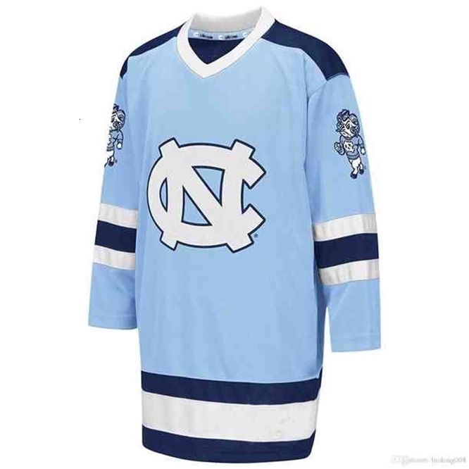 Ceuf Custom 2020 North Carolina Tar Heels University Hockey Jersey 자수 스티치 숫자 및 이름 유니폼 사용자 정의