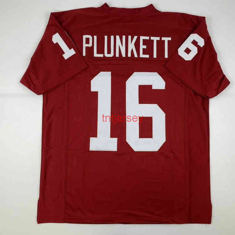 Mit CHEAP CUSTOM New JIM PLUNKETT Stanford Red College Stitched Football Jersey ADD ANY NAME NUMBER