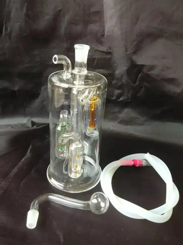 A 018 Высота Bongglass Klein Recycler Нефтяные вышки Водопроводная насадка для душа Perc Bong Стеклянные трубки Кальяны Нарды ZZ