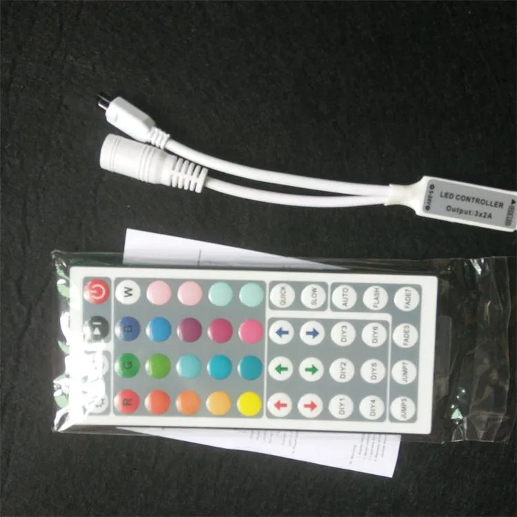 DC12V 6A Mini RGB led controller with 44 Keys IR Remote Control Dimmer wireless for LED Strip 5050 3528 34 modes 11 LL