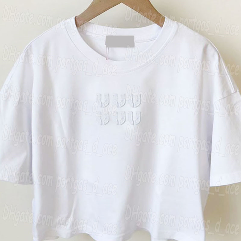 Abgeschnittenes T-Shirt mit Buchstaben für Damen, kurzärmelig, für Damen, T-Shirts, Designer-Casaul-Tägliche Sommer-T-Shirts