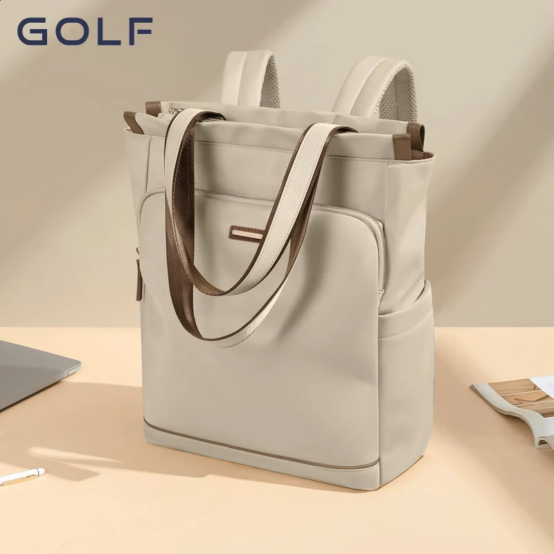 Golf Convertible Shoulder Bag Womens Fashion Backpack with Laptop Company Secret Pocket 15.6 inches Large 240822