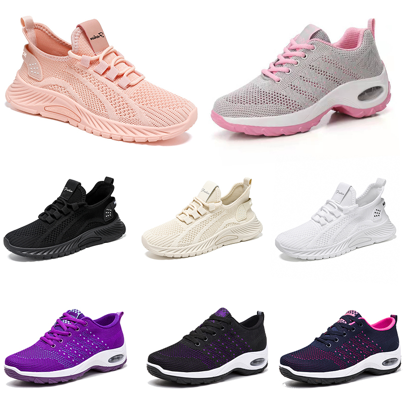 New Men Women Shoes Hiking Running Flat Shoes Soft Sole Fashion Purple White Black Comfortable Sports Color Blocking Q35 GAI GAI TR