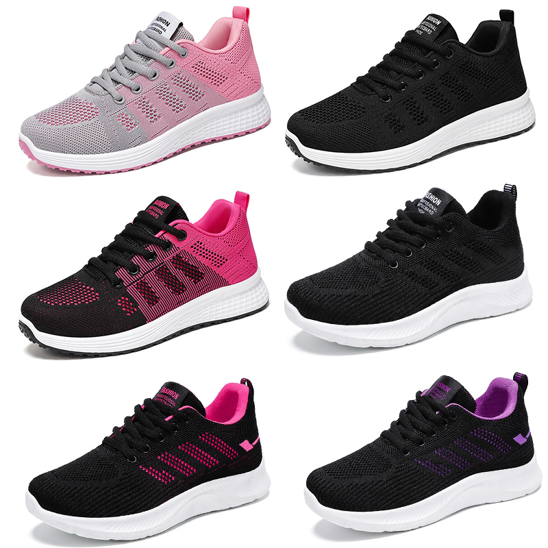 GAI Women's casual soft sole sports shoes breathable single shoe mesh shoes running shoes women's 45