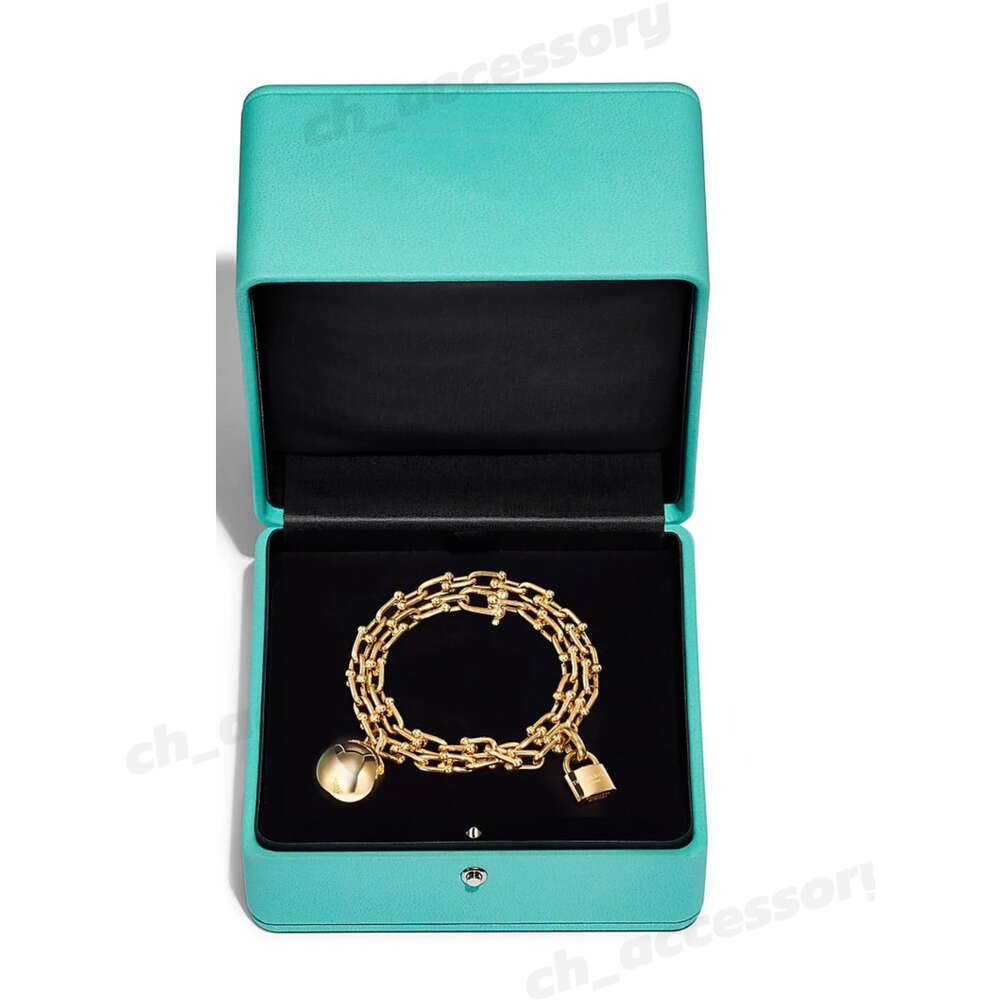Gold S925 Silver Armband Designer Women Tiffanyjewelry Armband Halsband Högutgåva Låshjärtaformat armband Sterling Heart Coll med Box 961