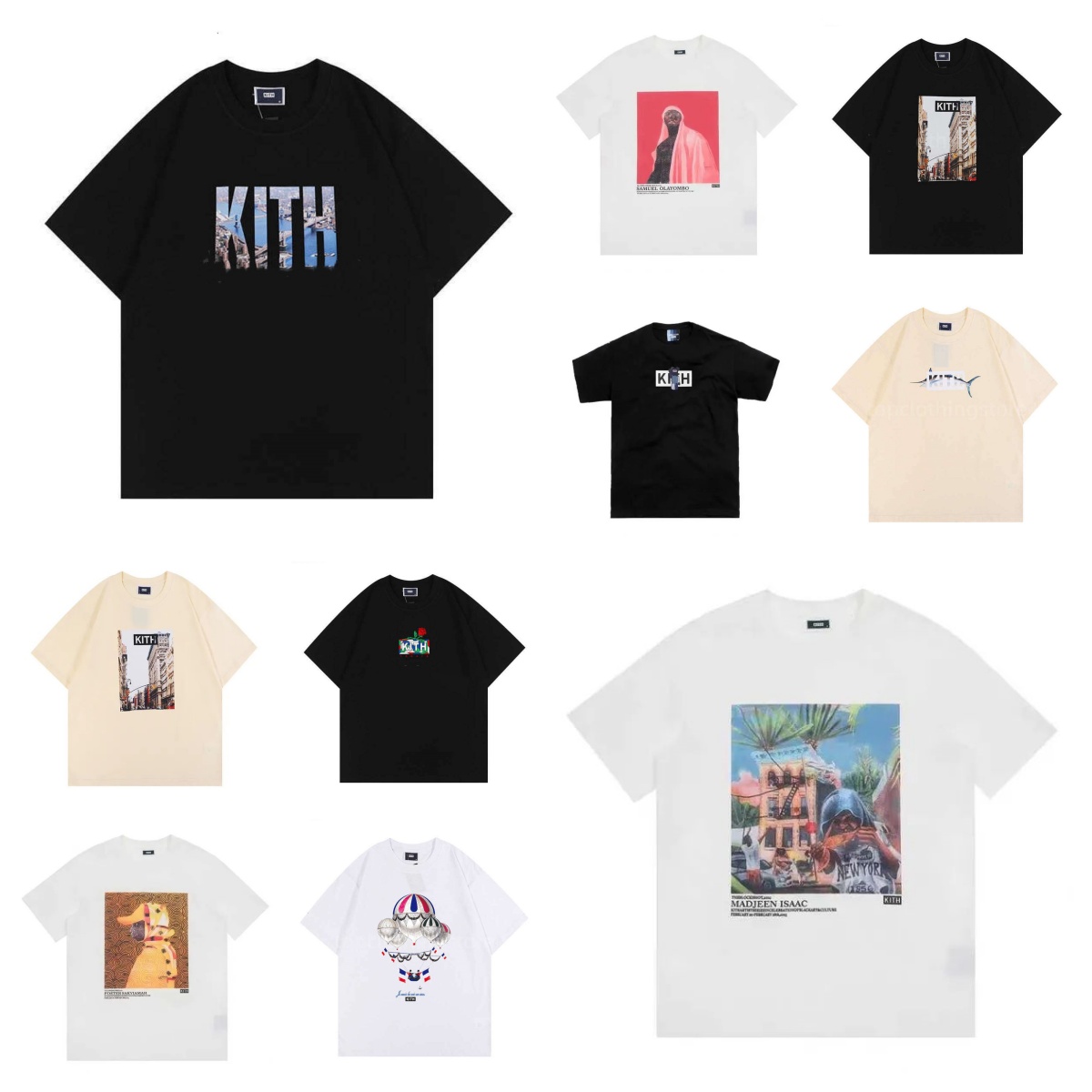 Kith Men's Five Colours T-Shirt Men's Women's Summer Dye T-Shirt High Quality Tops Kith T-Shirt Kith Boxed Short Sleeve Jacket kith Swea 2008