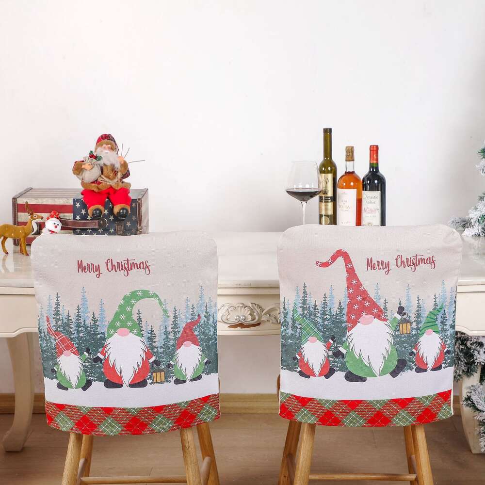 New Christmas Cartoon Faceless Elderly Chair Set for Living Room Restaurant Hotel Layout Backrest Table and Decoration