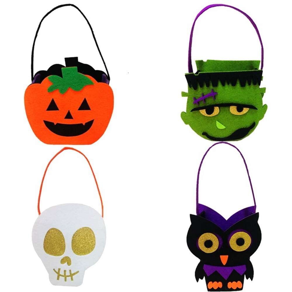 Halloween Non-woven Tote Bag Ghost Pumpkin Skull Felt Fabric Decoration Props Gift