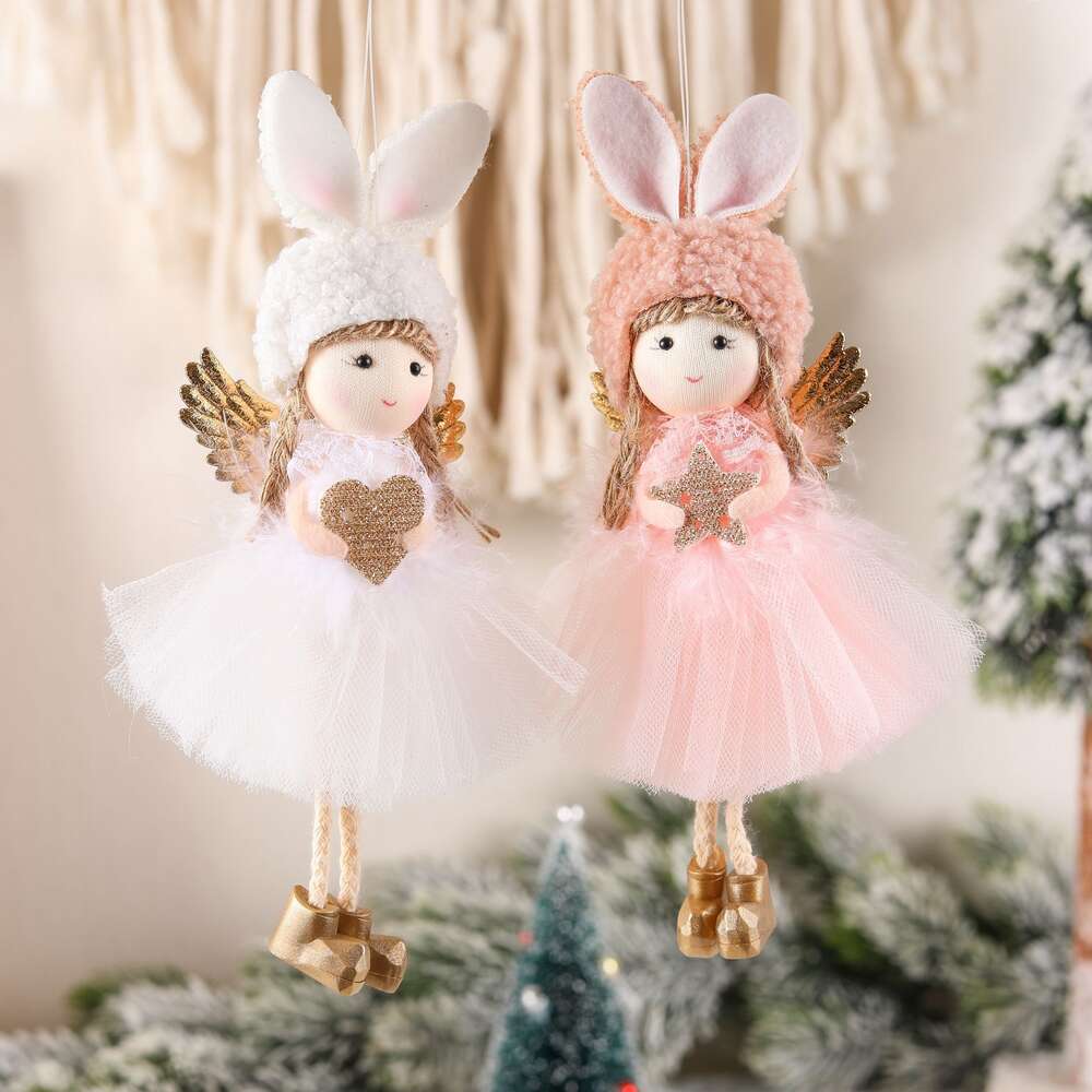 New Decorative Products Cute Angel Long Ear Doll Christmas Tree Creative Decoration Pendant