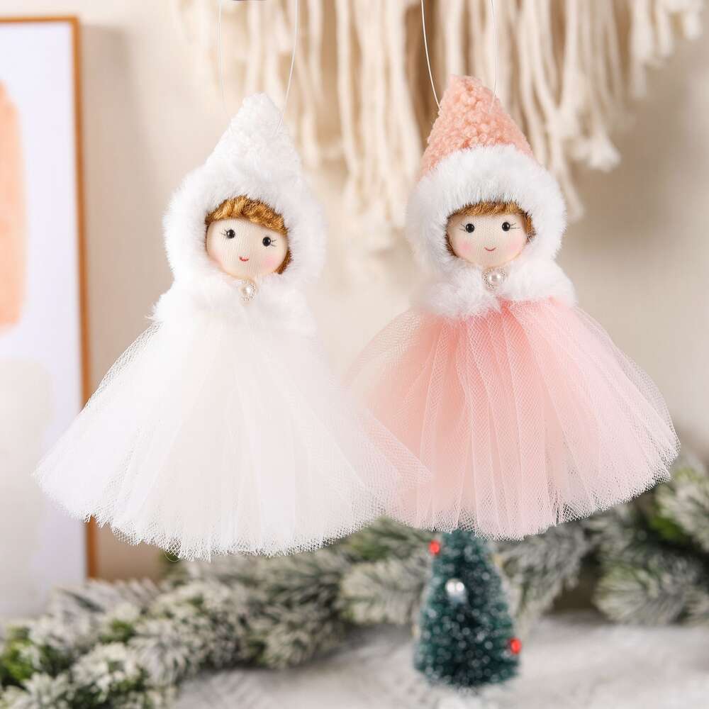 Plush Yarn Dress Angel Pendant Children's Cute Girl Doll Gift Christmas Tree