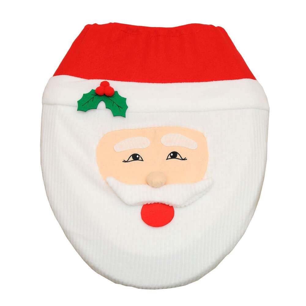 Christmas Supplies Santa Claus Toilet Cover Fish Eyes